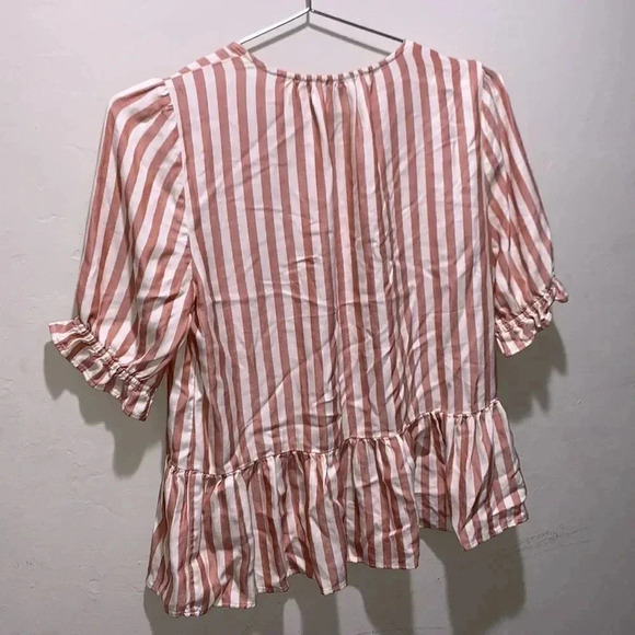 Madewell Pink and White Striped Top - Picture 7 of 7